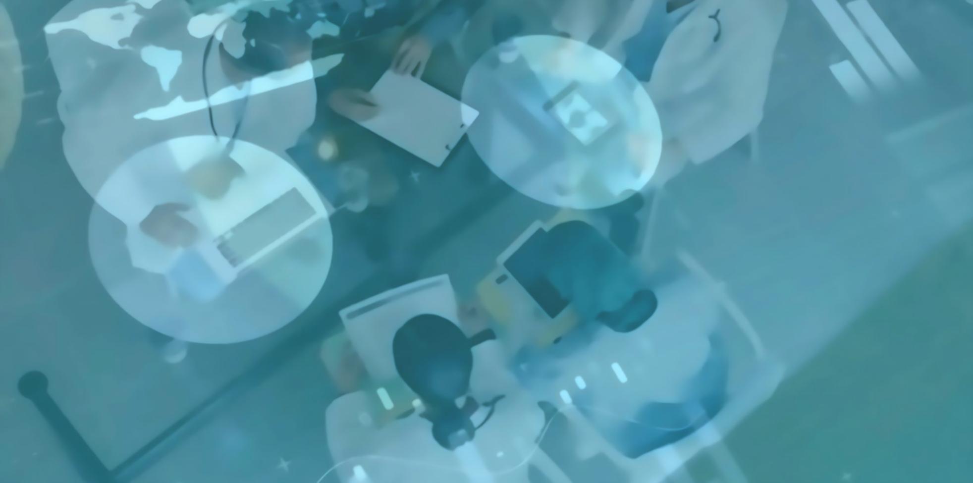 Blockchain development workspace with multiple monitors displaying code and network diagrams